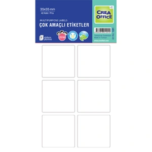 CREA OFC- 1201 35x35 BEYAZ OFİS ETİKETİ 7Lİ (42)