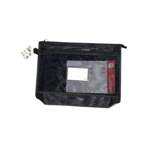 ODAK JD-4202 ÇİFT FERMUARLI FİLELİ PVC KART BÖLÜMLÜ A4 DOSYA (MESH DOSYA) - TEKLİ