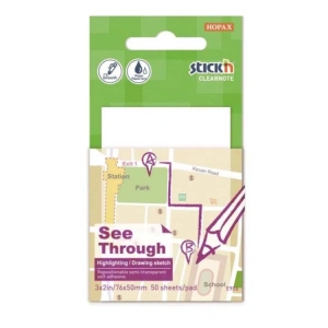 GIPTA STICKN 76X51 YARI SAYDAM BEYAZ YAPIŞKANLI NOTLUK 50 YP. 21708