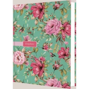 DEFFTER DAPHNE / PINK SPRING 16.5x23,5 SERT KAPAK ÇİZGİSİZ DEFTER 96YP.