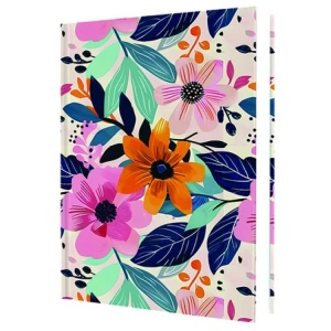 DEFFTER 64954-9 SPRING 2025 / FLOWERS 14X20 SERT KAPAK ÇİZGİLİ DEFTER 96 YP.