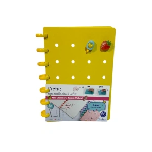 TMN CROTUS A5 YENİ NESİL DİSK SPİRALLİ B6 PP KAPAK 80 YP. ÇİZGİLİ DEFTERİ 593083