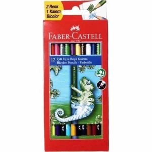 FABER CASTELL YERLİ ÇİFT UÇLU BOYA KALEMİ 24 RENK