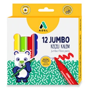 ADEL JUMBO KEÇELİ KALEM 12 RENK