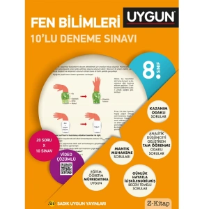 SADIK UYGUN YAYINLARI 8. SINIF FEN BİLİMLERİ 10LU DENEME SINAVI