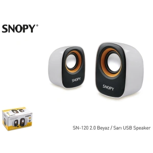 SNOPY SN-120 2.0 BEYAZ/SARI USB SPEAKER