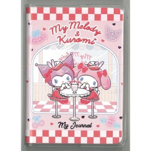 VICTORIAS JOURNALS 525-1995 MİNİ JOURNAL MY MELODY & KUROMİ A7 80 GR. PVC KILIFLI KARTON KAPAK 128 SAYFA ÇİZGİLİ NOT DEFTER