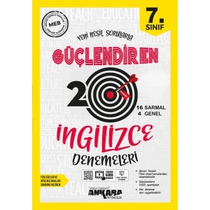 ANKARA 7.SINIF 20 GÜÇLENDİREN İNGİLİZCE DENEMELERİ