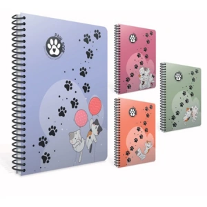 GIPTA PAW SPİRALLİ PP. KAPAK A4 80YP. KARELİ DEFTER - 7072