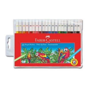 FABER CASTELL YIKANABİLİR KEÇELİ KALEM 20Lİ POŞET