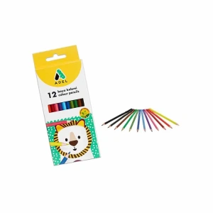 ADEL KURU BOYA KALEMİ TAM BOY KARTON KUTU 12 RENK