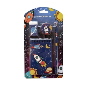 DOLPHİN UZAY DESENLİ 4 PARÇA KIRTASİYE SETİ SPC-06048