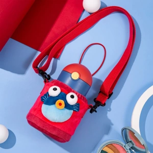 VAGONLİFE DILLER ÇELİK PİPETLİ PELUŞ KILIFLI MATARA D8968 300ML KIRMIZI