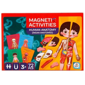 LAÇO KIDS LC7986 MANYETİK AKTİVİTE İNSAN ANATOMİSİ 72 PARÇA 3+