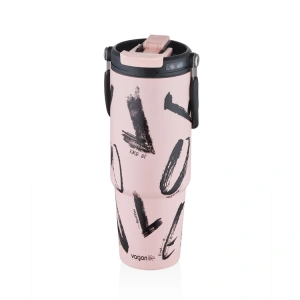 VAGONLİFE STAİNLESS STEEL TUMBLER PİPETLİ / PİPETSİZ KULLANIM  ÇELİK MATARA VGN8137 CREAM 900ML