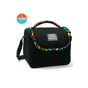 CORAL HIGH 11773 KIDS SİYAH GRAFİTİ DESENLİ THERMO BESLENME ÇANTASI