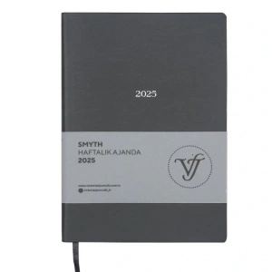 VICTORIAS JOURNALS 124-1418 14X20,5 SMYTH HAFTALIK AJANDA A5 - TITANIUM GRİ