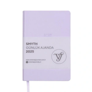 VICTORIAS JOURNALS 124-1497 9X14 SMYTH LASTİKLİ GÜNLÜK AJANDA A5 - LAVANTA