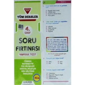 KARATAY 4. SINIF TÜM DERSLER SORU FIRTINASI YAPRAK TEST