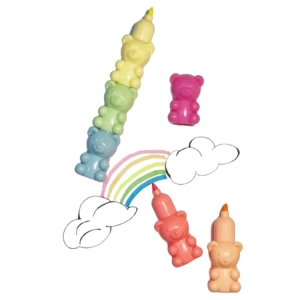 ONE METER SUNSHINE  MD-093 6 RENK GEÇMELİ AYICIK FOSFORLU KALEM