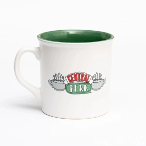 MACMUG 380924 FRIENDS AMSTERDAM MUG CENTRAL PERK İÇİ YEŞİL DIŞI KREM SERAMİK KUPA