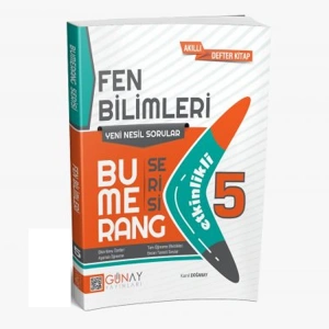 GÜNAY 5. SINIF BUMERANG ETKİNLİKLİ FEN BİLİMLERİ AKILLI DEFTER KİTAP SORU BANKASI