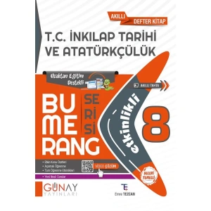 GÜNAY 8. SINIF BUMERANG ETKİNLİKLİ T.C. İNKILAP TARİHİ VE ATATÜRKÇÜLÜK AKILLI DEFTER KİTAP