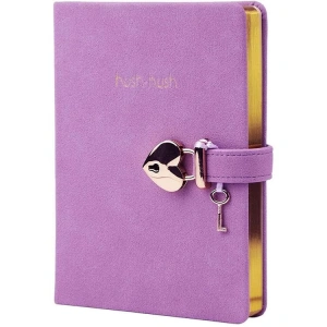 VICTORIAS JOURNALS 1333 HUSH HUSH KİLİTLİ 13x18cm 80gr.160YP. ÇİZGİLİ DEFTER LİLA