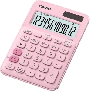 CASIO MS-20UC-PK 12 HANE PEMBE MASAÜSTÜ HESAP MAKİNESİ