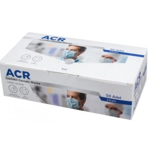 ACR TELLİ YÜZ MASKESİ 3 KATLI 50Lİ