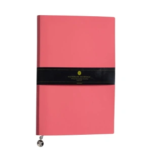 VICTORIAS JOURNALS 1076 SMYTH RUGAN ESNEK KAPAK 14.8x21cm 80gr. 96YP. ÇİZGİLİ DEFTER MERCAN