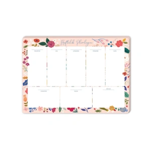 KESKİN 43730-2 17X24 HAFTALIK PLANNER BLOK PEMBE ÇİÇEK