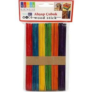 SÜDOR AHŞAP BÜYÜK BOY DİL ÇUBUĞU RENKLİ