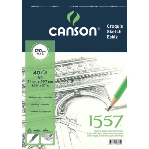 CANSON A4 1557 RESİM VE ÇİZİM DEFTERİ 120GR. 40 YP.