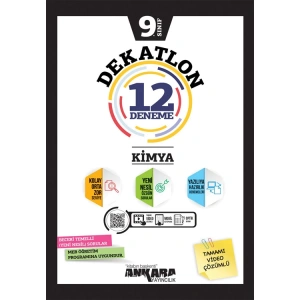 ANKARA YAY.9.SINIF DEKALON KİMYA DENEME 12 Lİ