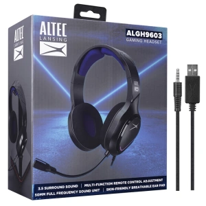 ALTEC LANSİNG ALGH9603 SİYAH PS4/XBOX/MOBİL UYUMLU USB+3.5MM MAVİ LEDLİ GAMİNG MİKROFONLU KULAKLIK