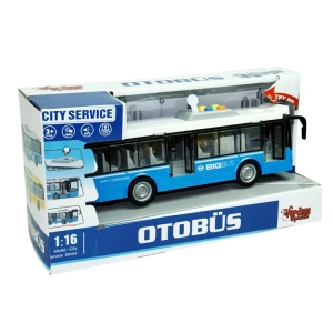 VARDEM WY910A/WY910B 1:16 SÜRTMELİ SESLİ IŞIKLI TEK KATLI OTOBÜS KUTULU