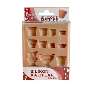 SMARTA SLİKON KALIPLAR - ÇİÇEK SAKSILARI (FLOWER POTS)