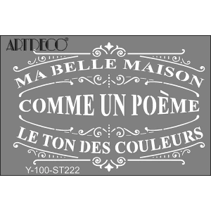 ARTDECO STENCİL A4  ŞİİR GİBİ 222