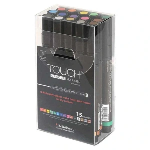 TOUCH OPAQUE SU BAZLI MARKER KALEM 0.8-1.3mm - FINE PACK 15 RENK -SH8615003-2003