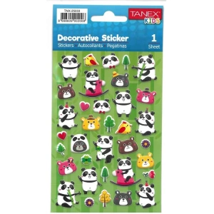 TANEX KIDS TNX-25033 DEKOTARİF ETİKETLER - PANDA SERİSİ- 1 ADET