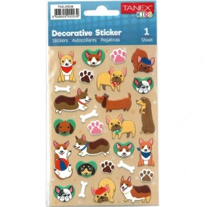 TANEX KIDS TNX-25036 DEKORATİF ETİKETLER - KÖPEK SERİSİ STICKER