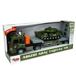 VARDEM WY571I/WY571G 1:16 SÜRTMELİ SESLİ IŞIKLI ASKERİ ARAÇ TAŞIYAN TIR KUTULU