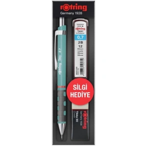 ROTRING TIKKY VERSATİL + MİN + SİLGİ 3LÜ OKUL SETİ - 0.7 mm DENİZ MAVİ