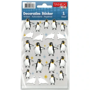 TANEX KIDS TNX-27207 DEKORATİF ETİKETLER - KUTUP HAYVANLARI SERİSİ STICKER - TEKLİ