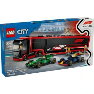 LEGO CITY 60445 F1 TRUCK WITH RB20 & AMR24 F1 CARS 1086 PARÇA 8+