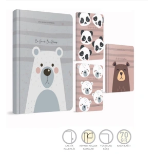 GIPTA BE GOOD İPLİK DİKİŞLİ SERT KAPAK 13X21 120YP. ÇİZGİLİ DEFTER