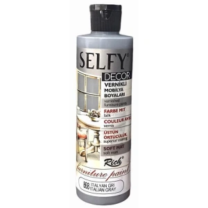 RİCH SLF-240-868 SELFY DECOR VERNİKLİ AKRİLİK BOYA 240cc.İTALYAN GRİ