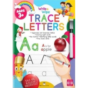 TRACE LETTERS WRITE AND WIPE ACTIVITY BOOK - İNGİLİZCE ALFABE YAZ SİL AKTİVİTE KİTABI
