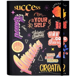 VICTORIAS JOURNALS 1703 GİZLİ SPİRALLİ LASTİKLİ ÇİZGİLİ DEFTER 16.5X22.5cm 96yp.100gr.